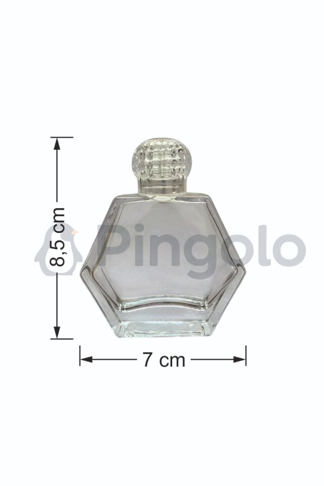 10 Adet Söz, Nişan, Nikah, Düğün Hediyelik Altıgen Cam Şişe