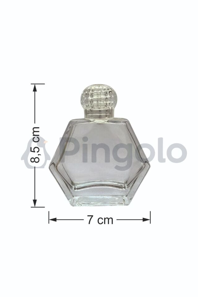 Altıgen Cam Şişe Söz, Nişan, Nikah, Düğün Hediyelik 10 Adet