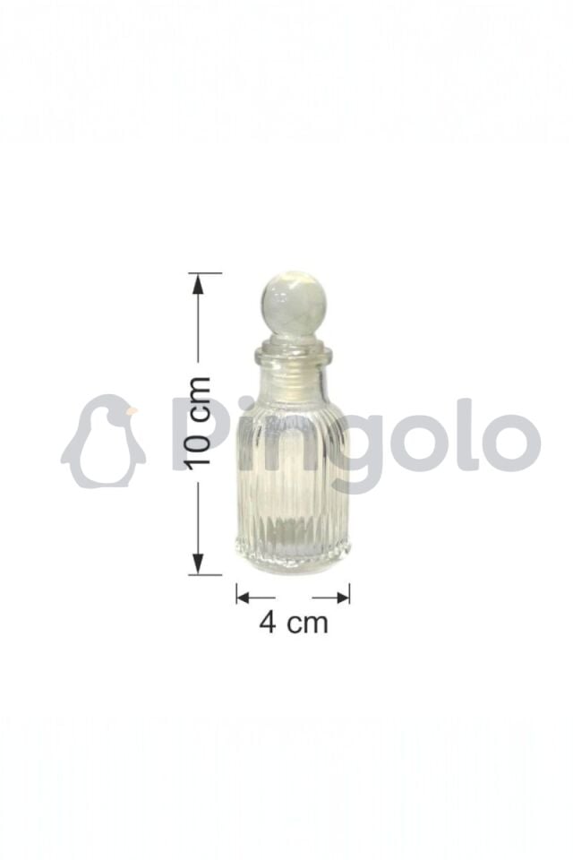 10 Adet Söz, Nişan, Nikah, Düğün Hediyelik Hürrem Çizgili Cam Şişe