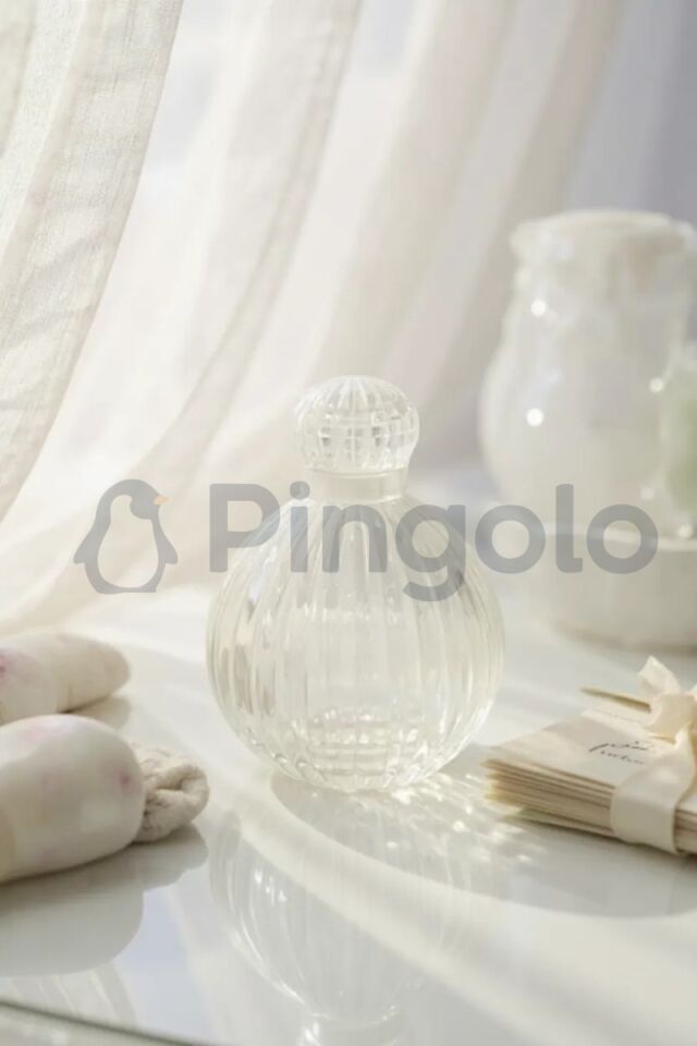 10 Adet Söz, Nişan, Nikah, Düğün Hediyelik Çizgili Damla Model Cam Şişe