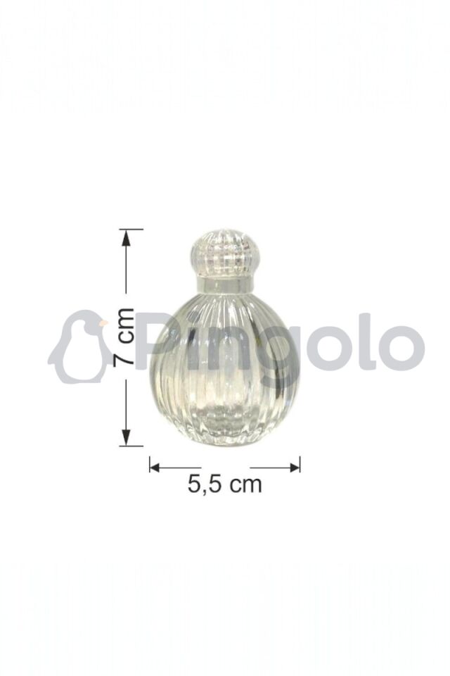 Çizgili Damla Cam Şişe Söz, Nişan, Nikah, Düğün Hediyelik 10 Adet