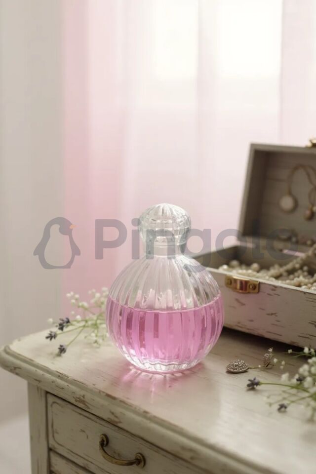 10 Adet Söz, Nişan, Nikah, Düğün Hediyelik Çizgili Damla Model Cam Şişe