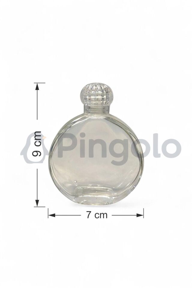 Yuvarlak Yassı Damla Cam Şişe Söz, Nişan, Nikah 10 Adet