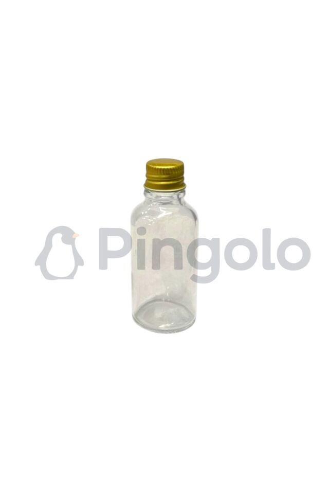 30cc Gold Kapak Cam Şişe Söz, Nişan, Nikah, Düğün Hediyelik 10 Adet