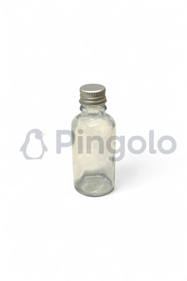 30cc Gümüş Kapak Cam Şişe Söz, Nişan, Nikah, Düğün Hediyelik 10 Adet