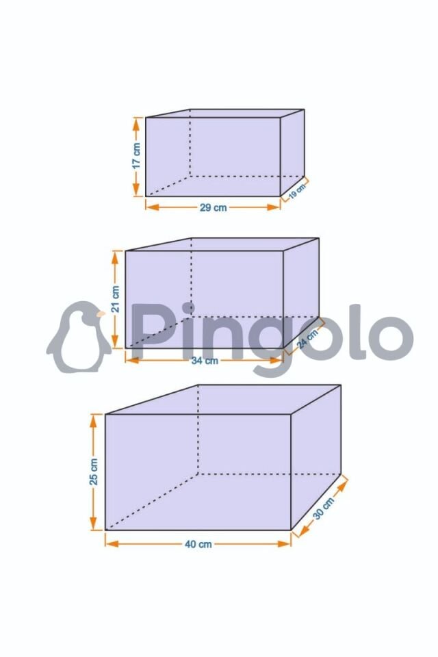 3'Lü Şeffaf Kutu Gold İşlemeli Pleksi Bohça Sandığı | Çeyiz, Takı ve Hediye Kutusu