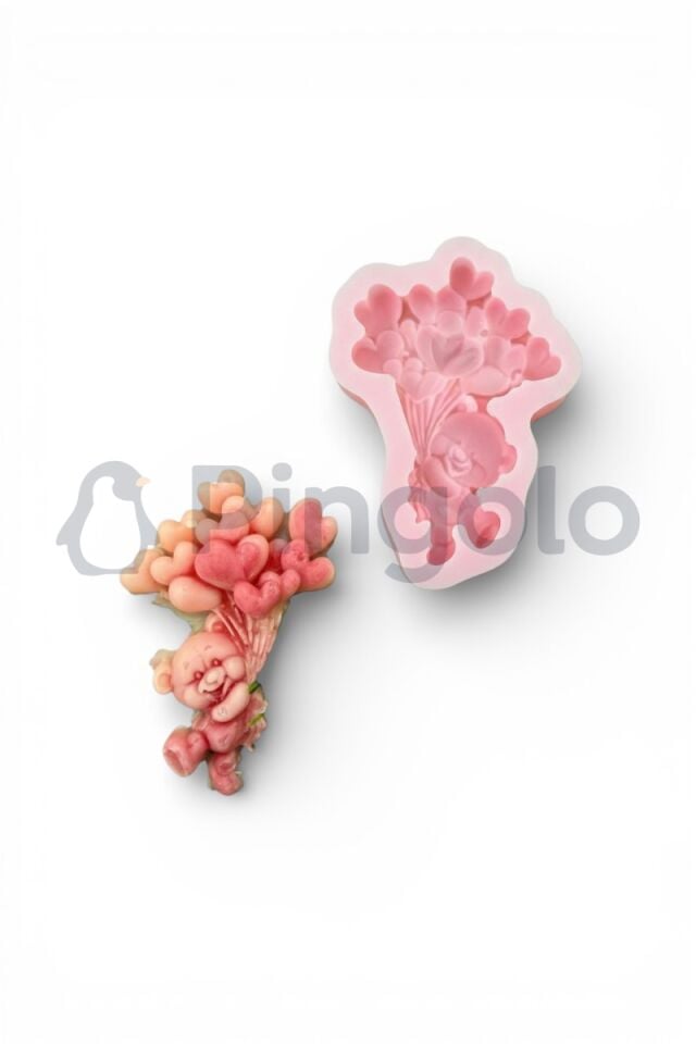 Balonlu Ayıcık Silikon Kalıp