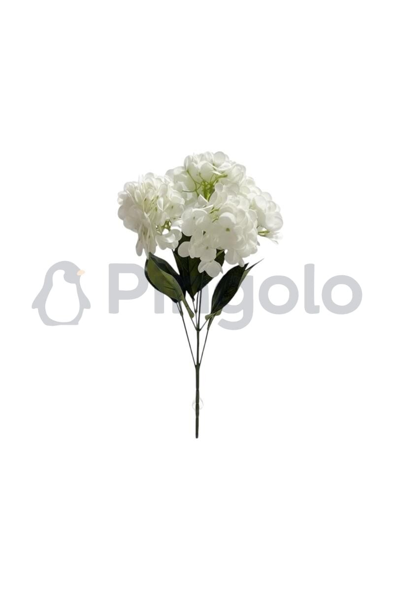 Ortanca 5 Dallı Yapay Çiçek PNG-505 Beyaz