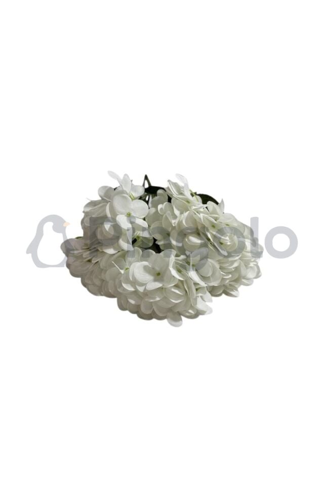 Ortanca 5 Dallı Yapay Çiçek PNG-505 Beyaz