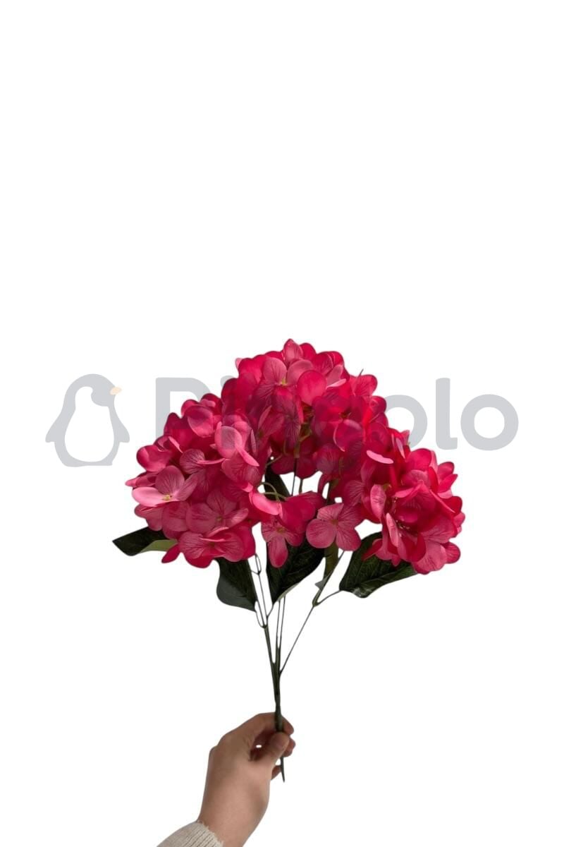 Ortanca 5 Dallı Yapay Çiçek PNG-505 Fuşya