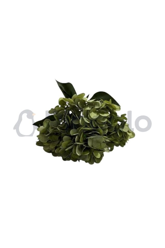 Ortanca 5 Dallı Yapay Çiçek PNG-505 Haki Yeşil