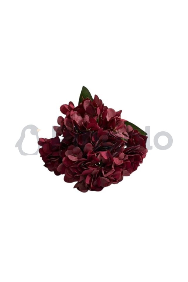 Ortanca 5 Dallı Yapay Çiçek PNG-505 Bordo