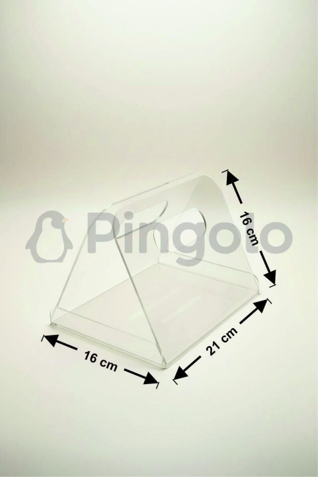 Şeffaf Akrilik Çikolata İkram Sunum Tepsisi (Boş) 16x21cm